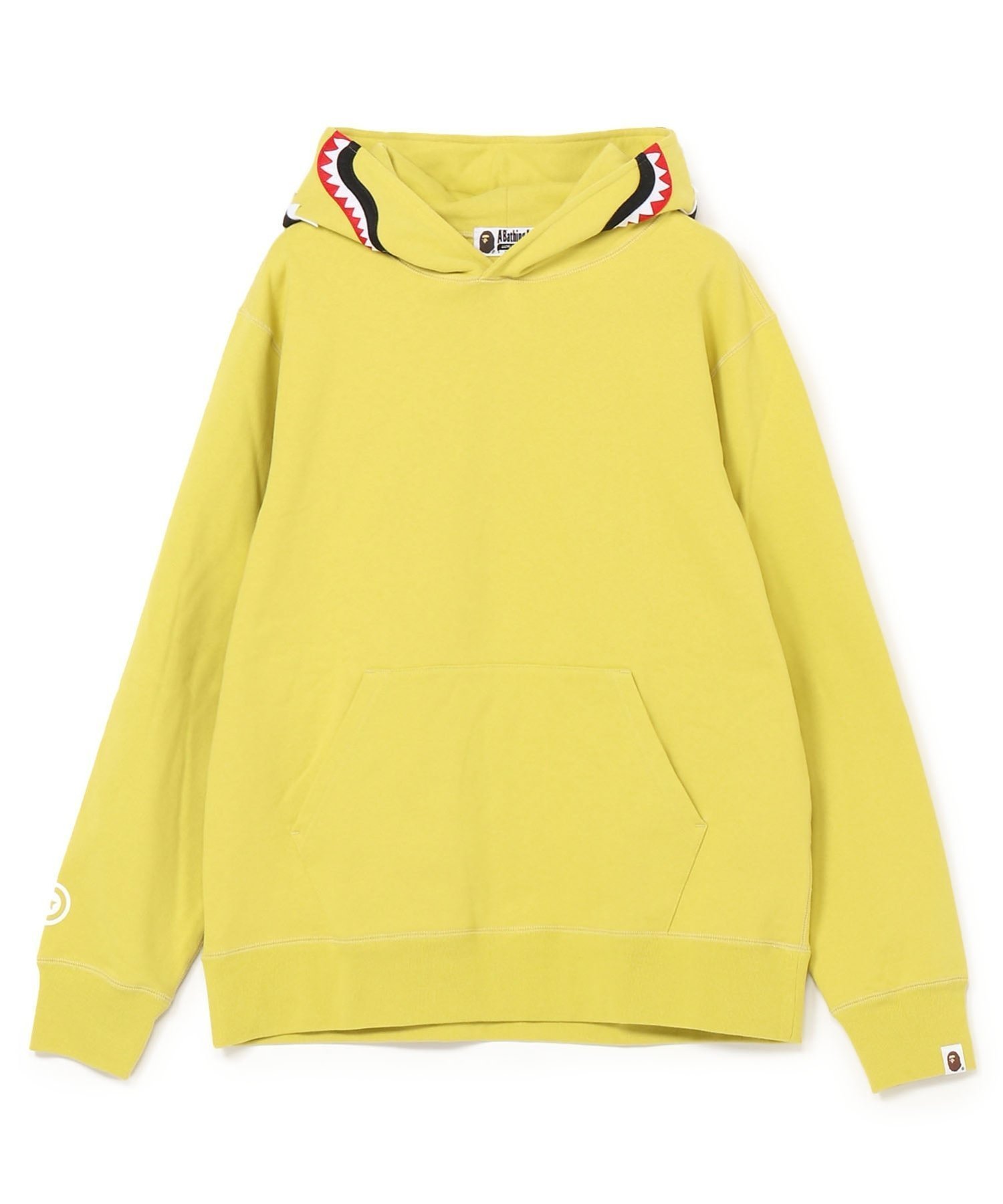【アベイシングエイプ/A BATHING APE / MEN】のSHARK PULLOVER HOODIE M インテリア・キッズ・メンズ・レディースファッション・服の通販 founy(ファニー) 　ファッション　Fashion　メンズファッション　Fashion for Men　シンプル　Simple, Minimal　スマート　Smart, Elegant　ポケット　Pocket, Pocket Detail　モチーフ　Motif, Design Theme　財布　Wallet, Purse　YELLOW|ID: prp329100004678444 ipo3291000000033798819