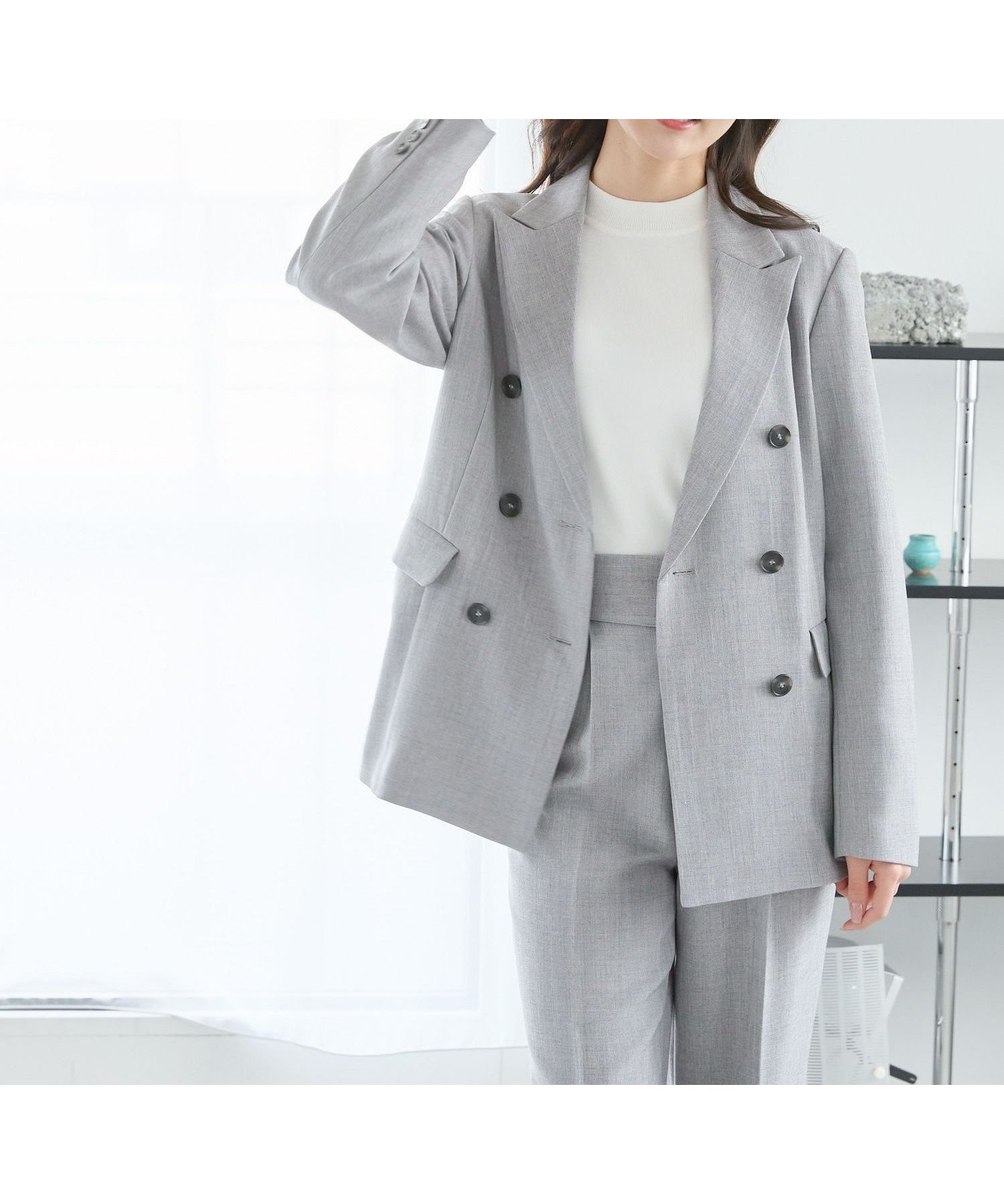 【アンデミュウ/Andemiu】のアサチョウWジャケット インテリア・キッズ・メンズ・レディースファッション・服の通販 founy(ファニー) 　ファッション　Fashion　レディースファッション　Fashion for Women　アウター　Coat / Outerwear Collection　レディースジャケット・軽アウター　Jackets　おすすめ　Recommended / Our Picks　ジャケット　Jacket, Outerwear　リネン　Linen, Linen Fabric　エレガント 上品　Elegant　夏　Summer　羽織　Haori, Light Jacket　ビジネス 仕事 通勤　Business / Work / Commuting　グレー|ID: prp329100004678457 ipo3291000000033798865