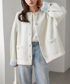 【ラナン/Ranan】のRanan/ゴールドボタン裏配色ニットカーディガン OW|ID: prp329100004678474 ipo3291000000033798950