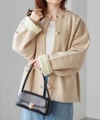 【ラナン/Ranan】のRanan/ゴールドボタン裏配色ニットカーディガン BE|ID: prp329100004678474 ipo3291000000033798952