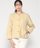 【クロコダイル/CROCODILE】のコットンブレンド ノーカラージャケット クリーム|ID: prp329100004678483 ipo3291000000033899232