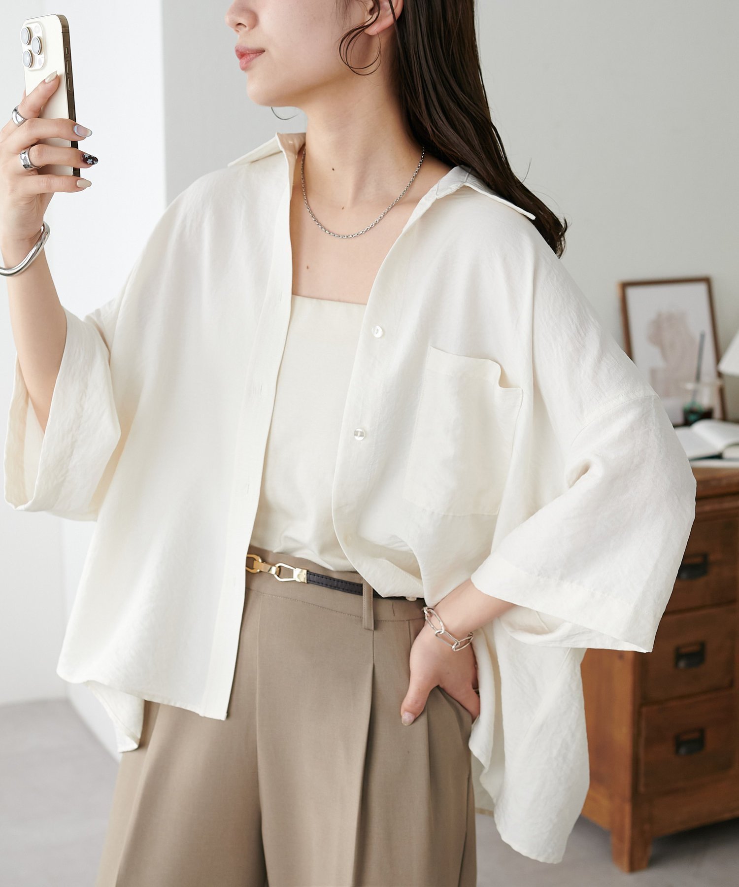 【ディスコート/Discoat】の【新色追加!/WEB限定】ビッグシャツ 人気、トレンドファッション・服の通販 founy(ファニー) 　ファッション　Fashion　レディースファッション　Fashion for Women　トップス・カットソー　Cut & Sew Tops　シャツ・ブラウス・オフィスカジュアル　Elegant Blouses & Button-Ups　ショルダー　Shoulder, Shoulder Strap　シンプル　Simple, Minimal　ドロップ　Drop Shoulder, Dropped Style　ビッグ　Big, Oversized　ポケット　Pocket, Pocket Detail　夏　Summer　 other-1|ID: prp329100004678510 ipo3291000000033799130