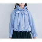 【ローズティアラ/Rose Tiara】のメモリージップアップブラウス ブルー|ID: prp329100004678535 ipo3291000000033799271