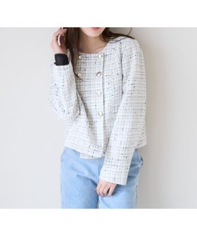 【アンデミュウ/Andemiu】の【選べる着丈】ツイードキンボタンジャケット 人気、トレンドファッション・服の通販 founy(ファニー) ファッション Fashion レディースファッション Fashion for Women アウター Coat / Outerwear Collection レディースジャケット・軽アウター Jackets おすすめ Recommended / Our Picks カットソー Cut and Sewn Top ショート Short, Short Length ジャケット Jacket, Outerwear セレモニー Ceremony ツイード Twill, Twill Weave デニム Denim, Jeans Material トレンド Trend, Trending Now ボトム Bottoms, Lower Wear 春 Spring ビジネス 仕事 通勤 Business / Work / Commuting |ID:prp329100004678557
