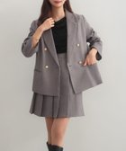 【ジュノア/JUNOAH】のセネア テーラードジャケット+スカート グレー|ID: prp329100004678594 ipo3291000000033799519