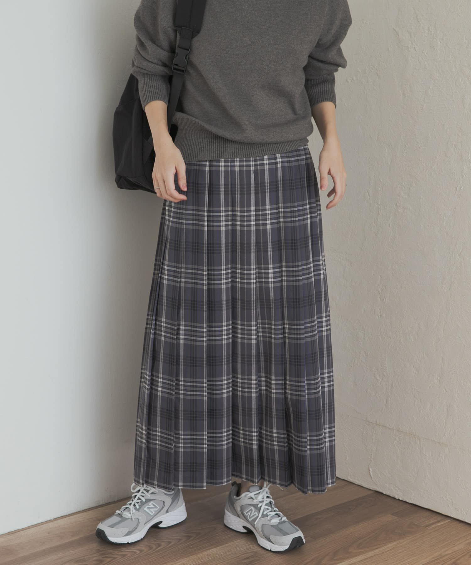 【アーバンリサーチ ドアーズ/URBAN RESEARCH DOORS】の『一部WEB限定カラー』チェックプリーツスカート インテリア・キッズ・メンズ・レディースファッション・服の通販 founy(ファニー) 　ファッション　Fashion　レディースファッション　Fashion for Women　スカート　Skirts　プリーツスカート / 上品フェミニンスタイル　Pleated Skirts　2025年　2025　2025-2026秋冬・A/W　Autumn/Winter 2025–26 AW25–26　冬　Winter / This Winter　クラシック　Classic, Timeless Style　サイドジップ　Side Zip, Side Zipper　チェック　Check, Plaid, Tartan　トレンド　Trend, Trending Now　フロント　Front, Front Design　プリーツ　Pleats, Pleated　ロング　Long, Long-Length　エレガント 上品　Elegant　A/W・秋冬　Autumn/Winter　GRY×BLU|ID: prp329100004678599 ipo3291000000034926761