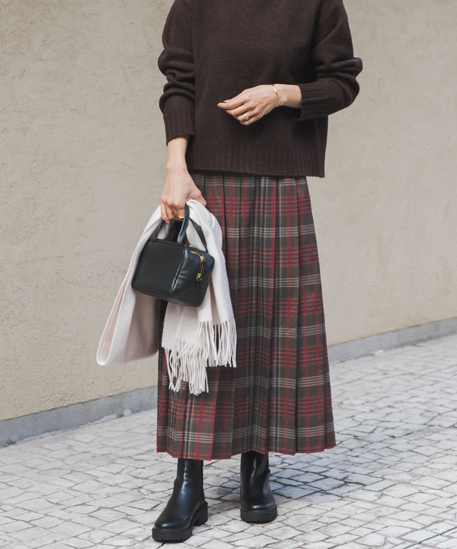 【アーバンリサーチ ドアーズ/URBAN RESEARCH DOORS】の『一部WEB限定カラー』チェックプリーツスカート インテリア・キッズ・メンズ・レディースファッション・服の通販 founy(ファニー) 　ファッション　Fashion　レディースファッション　Fashion for Women　スカート　Skirts　プリーツスカート / 上品フェミニンスタイル　Pleated Skirts　2025年　2025　2025-2026秋冬・A/W　Autumn/Winter 2025–26 AW25–26　冬　Winter / This Winter　クラシック　Classic, Timeless Style　サイドジップ　Side Zip, Side Zipper　チェック　Check, Plaid, Tartan　トレンド　Trend, Trending Now　フロント　Front, Front Design　プリーツ　Pleats, Pleated　ロング　Long, Long-Length　エレガント 上品　Elegant　A/W・秋冬　Autumn/Winter　BRN×RED|ID: prp329100004678599 ipo3291000000034926762