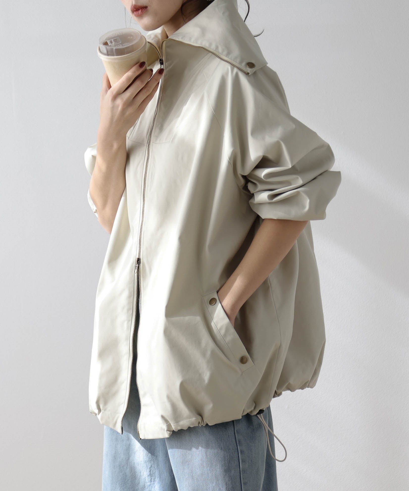 【ラジュール/Lajour】のハイスタンドマウンテンパーカー インテリア・キッズ・メンズ・レディースファッション・服の通販 founy(ファニー) 　ファッション　Fashion　レディースファッション　Fashion for Women　トップス・カットソー　Cut & Sew Tops　レディースパーカー・カジュアルフーディー　Casual Hoodies & Sweatshirts　シンプル　Simple, Minimal　スタンド　Stand Collar, Upright Stand　ドローコード　Drawcord, Drawstring Cord　パーカー　Hoodie, Parka　ベージュ|ID: prp329100004678750 ipo3291000000033967244