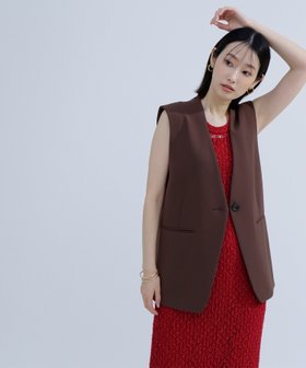 【ナチュラル ビューティー ベーシック/NATURAL BEAUTY BASIC】のノーカラーミニマルジレ 人気、トレンドファッション・服の通販 founy(ファニー) ファッション Fashion レディースファッション Fashion for Women アウター Coat / Outerwear Collection トップス・カットソー Cut & Sew Tops ベスト&ジレ / 重ね着スタイル Vests & Gilets おすすめ Recommended / Our Picks シンプル Simple, Minimal ダブル Double, Double-Breasted |ID:prp329100004678796
