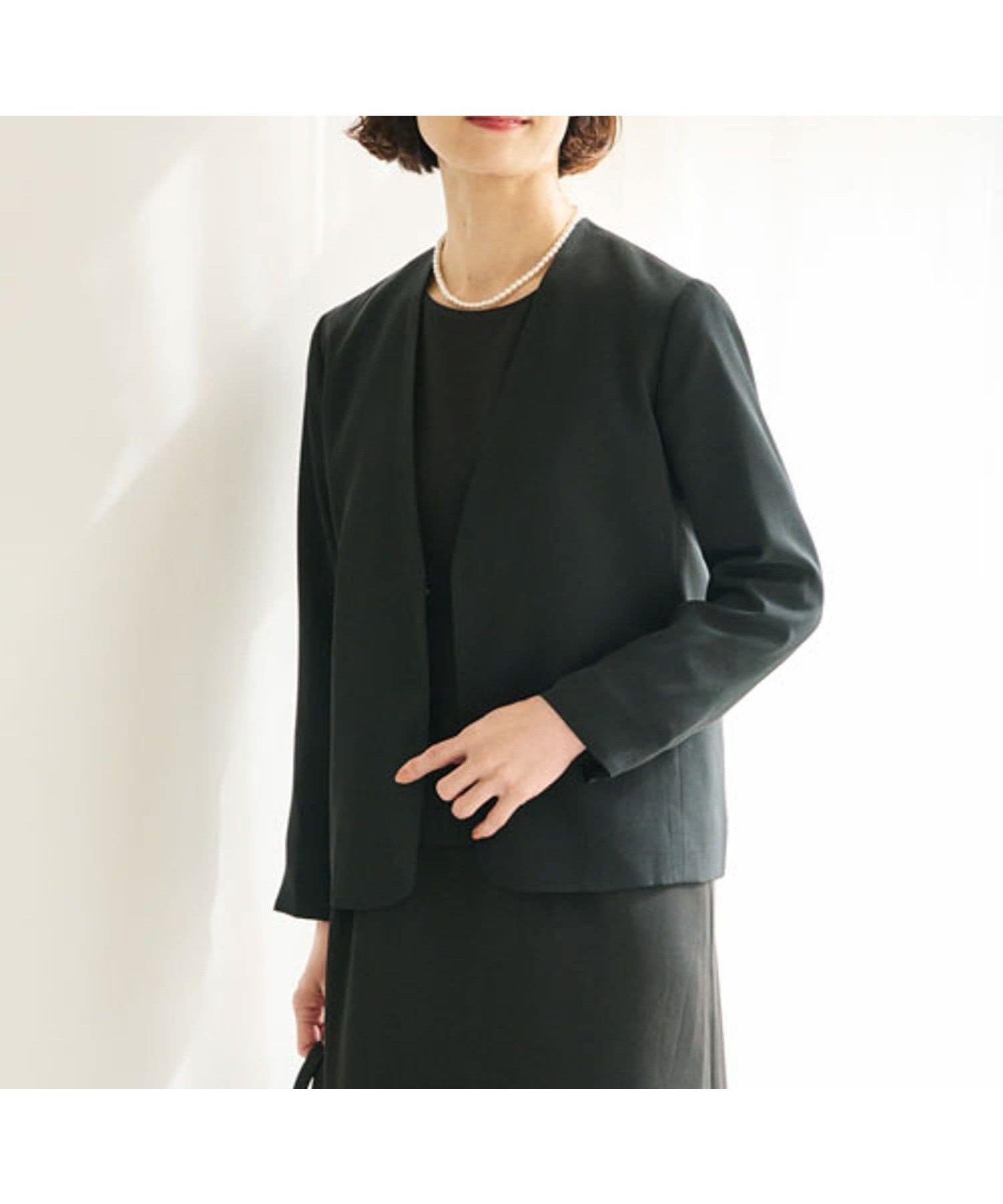 【エルーラ/Elura】の2025ceremony お悔やみVネックジャケット WEB限定 /249234 人気、トレンドファッション・服の通販 founy(ファニー) 　ファッション　Fashion　レディースファッション　Fashion for Women　アウター　Coat / Outerwear Collection　レディースジャケット・軽アウター　Jackets　ジャケット　Jacket, Outerwear　セレモニー　Ceremony　バランス　Balance, Style Balance　パターン　Pattern, Design Print　フォーマル　Formal, Dressy　エレガント 上品　Elegant　羽織　Haori, Light Jacket　ビジネス 仕事 通勤　Business / Work / Commuting　 other-1|ID: prp329100004678821 ipo3291000000033800730