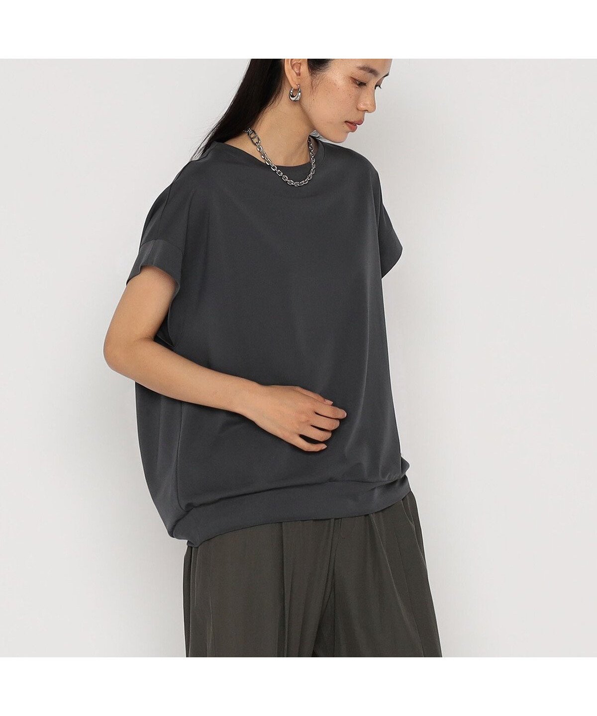 【コムサ/COMME CA】のモックロディ ゆったりプルオーバー インテリア・キッズ・メンズ・レディースファッション・服の通販 founy(ファニー) 　ファッション　Fashion　レディースファッション　Fashion for Women　トップス・カットソー　Cut & Sew Tops　カジュアルプルオーバー・ニットトップス　Pullovers & Knit Tops / Casual Pullovers　リラックス　Relax, Relaxed Fit　08:チャコール|ID: prp329100004678824 ipo3291000000033800746