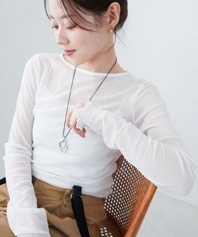 【ルクールブラン/le.coeur blanc】の薄手で着心地抜群!新色登場 シアークルーネックプルオーバー 人気、トレンドファッション・服の通販 founy(ファニー) ファッション Fashion レディースファッション Fashion for Women トップス・カットソー Cut & Sew Tops カジュアルプルオーバー・ニットトップス Pullovers & Knit Tops / Casual Pullovers インナー Innerwear ウェーブ Wavy Pattern シアー Sheer, See-Through ストレート Straight, Straight Cut チュール Tulip, Tulip Motif トレンド Trend, Trending Now フィット Fit, Slim Fit |ID:prp329100004678830