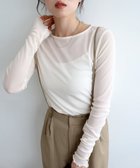 【ルクールブラン/le.coeur blanc】の薄手で着心地抜群!新色登場 シアークルーネックプルオーバー 人気、トレンドファッション・服の通販 founy(ファニー) ファッション Fashion レディースファッション Fashion for Women トップス・カットソー Cut & Sew Tops カジュアルプルオーバー・ニットトップス Pullovers & Knit Tops / Casual Pullovers インナー Innerwear ウェーブ Wavy Pattern シアー Sheer, See-Through ストレート Straight, Straight Cut チュール Tulip, Tulip Motif トレンド Trend, Trending Now フィット Fit, Slim Fit thumbnail オフ|ID: prp329100004678830 ipo3291000000034874581