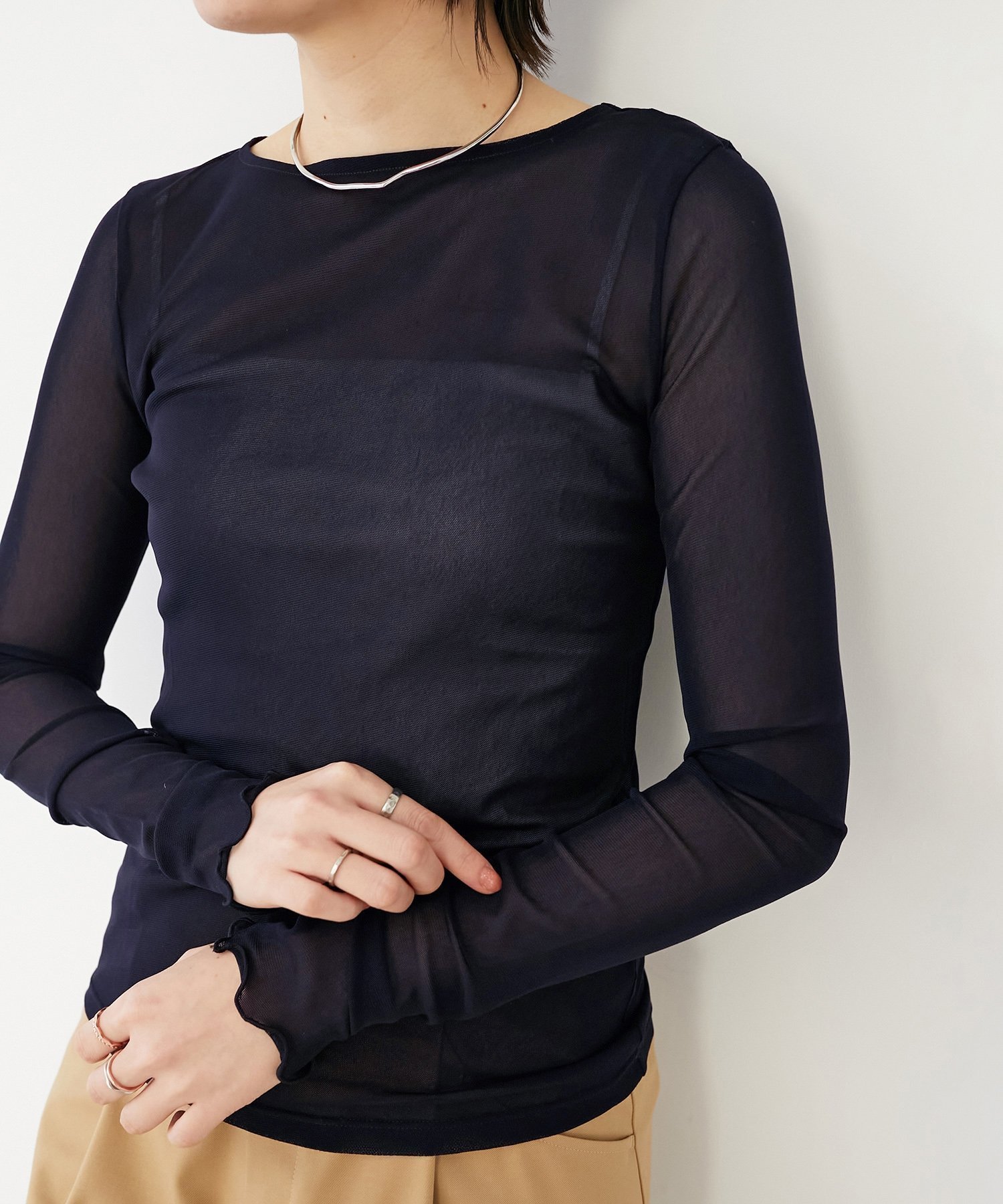 【ルクールブラン/le.coeur blanc】の薄手で着心地抜群!新色登場 シアークルーネックプルオーバー インテリア・キッズ・メンズ・レディースファッション・服の通販 founy(ファニー) ファッション Fashion レディースファッション Fashion for Women トップス・カットソー Cut & Sew Tops カジュアルプルオーバー・ニットトップス Pullovers & Knit Tops / Casual Pullovers インナー Innerwear ウェーブ Wavy Pattern シアー Sheer, See-Through ストレート Straight, Straight Cut チュール Tulip, Tulip Motif トレンド Trend, Trending Now フィット Fit, Slim Fit ネイビー|ID: prp329100004678830 ipo3291000000034874583