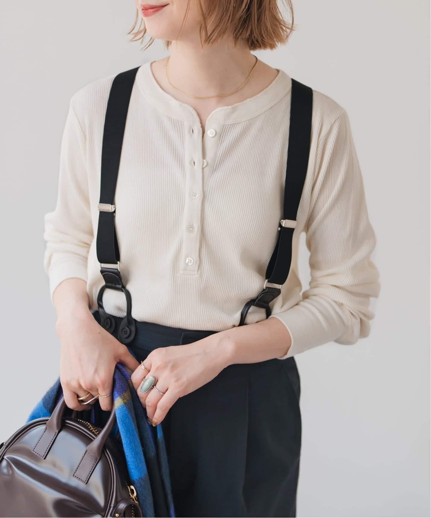 【スピック&スパン/Spick & Span】のリブヘンリーネックプルオーバー インテリア・キッズ・メンズ・レディースファッション・服の通販 founy(ファニー) 　ファッション　Fashion　レディースファッション　Fashion for Women　トップス・カットソー　Cut & Sew Tops　カジュアルプルオーバー・ニットトップス　Pullovers & Knit Tops / Casual Pullovers　インナー　Innerwear　カーディガン　Cardigan, Knitwear　シンプル　Simple, Minimal　ジャケット　Jacket, Outerwear　フロント　Front, Front Design　ホワイト|ID: prp329100004678835 ipo3291000000033800805