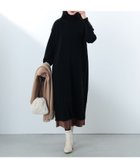 【ビームス ウイメン/BEAMS】のハイネックレイヤード ニットワンピース BLACK|ID: prp329100004678858 ipo3291000000034427439