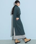 【ビームス ウイメン/BEAMS】のハイネックレイヤード ニットワンピース GREEN|ID: prp329100004678858 ipo3291000000034659629
