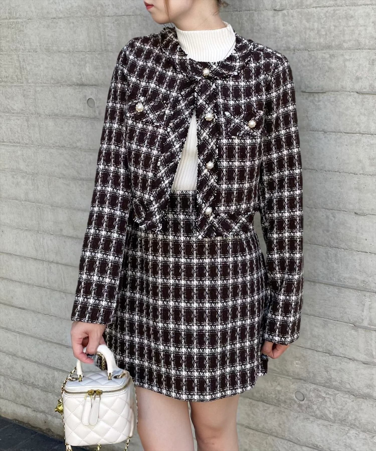 【クリア/clear】のツイードジャケット インテリア・キッズ・メンズ・レディースファッション・服の通販 founy(ファニー) 　ファッション　Fashion　レディースファッション　Fashion for Women　アウター　Coat / Outerwear Collection　レディースジャケット・軽アウター　Jackets　おすすめ　Recommended / Our Picks　インナー　Innerwear　ジャケット　Jacket, Outerwear　ツイード　Twill, Twill Weave　BR|ID: prp329100004678913 ipo3291000000033905554