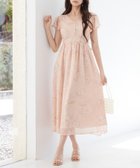 【セゾンドパピヨン/SAISON DE PAPILLON】のふんわり花柄シフォンロングワンピース オレンジ|ID: prp329100004678917 ipo3291000000033801297