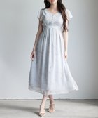 【セゾンドパピヨン/SAISON DE PAPILLON】のふんわり花柄シフォンロングワンピース グレー|ID: prp329100004678917 ipo3291000000033801299