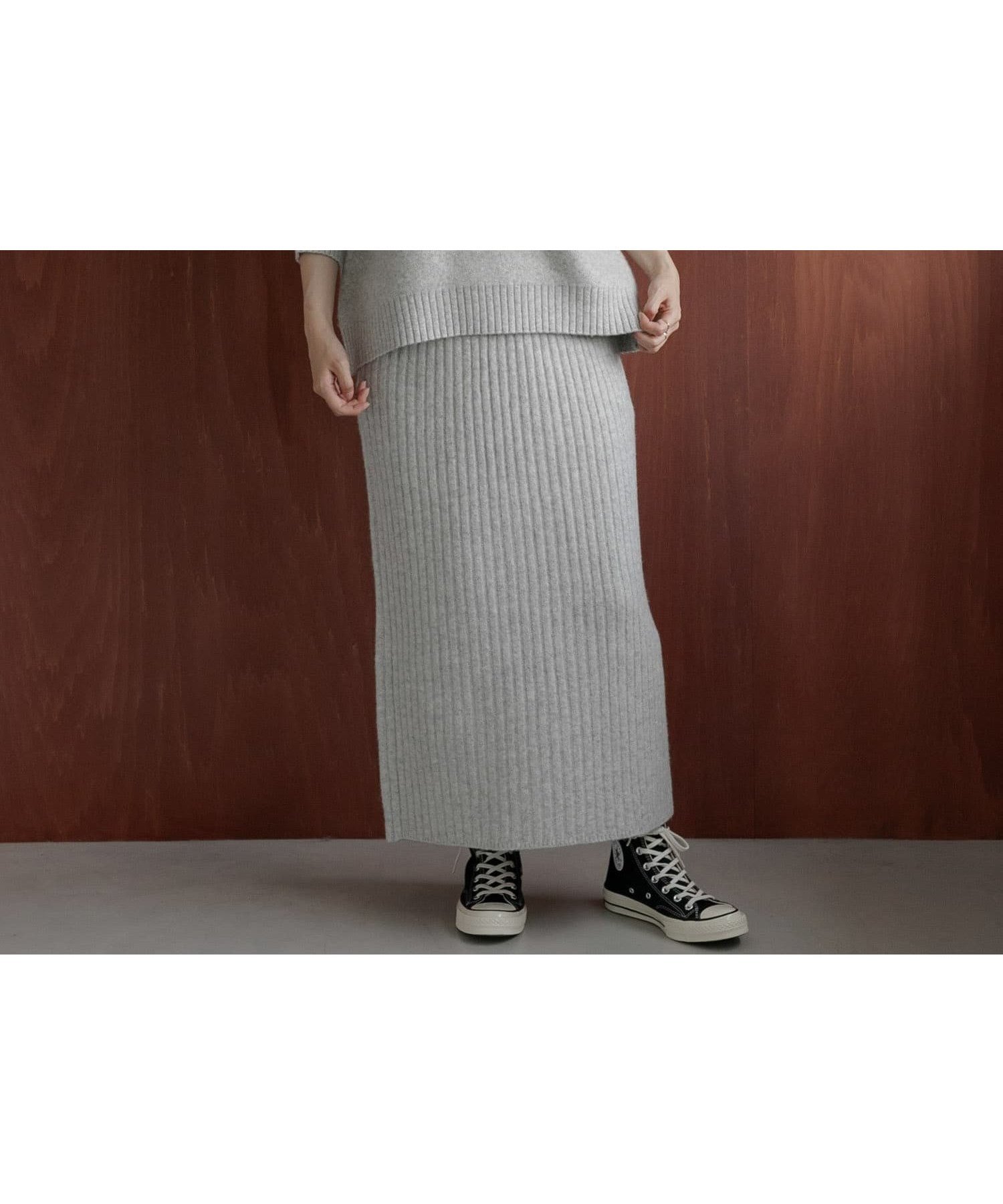 【サニーレーベル/Sonny Label / URBAN RESEARCH】のトップス*スカートニットセットアップ 人気、トレンドファッション・服の通販 founy(ファニー) 　ファッション　Fashion　レディースファッション　Fashion for Women　セットアップ　Matching Sets　レディーストップス・ブラウス　Tops & Blouses / Assorted Women's Tops　スカート・ミニ/ミディ/マキシ　Skirts / Mini, Midi & Maxi Skirts　2024年　2024　2024-2025秋冬・A/W　Autumn/Winter 2024–25 AW24–25　冬　Winter / This Winter　スウェット / スエット　Sweatshirt, Sweatwear　セットアップ　Set-Up, Coordinated Outfit　デニム　Denim, Jeans Material　ワイドリブ　Wide Rib, Wide Ribbed Knit　エレガント 上品　Elegant　人気　Popular, Best Seller　A/W・秋冬　Autumn/Winter　 other-1|ID: prp329100004678927 ipo3291000000033801358