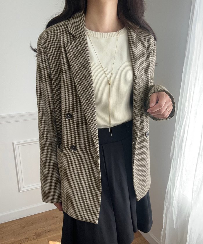 【ジュノア/JUNOAH】のチェックテーラードジャケット インテリア・キッズ・メンズ・レディースファッション・服の通販 founy(ファニー) https://founy.com/ ファッション Fashion レディースファッション Fashion for Women アウター Coat / Outerwear Collection レディースジャケット・軽アウター Jackets テーラードジャケット / 通勤・きれいめスタイル Tailored Jackets & Blazers |ID: prp329100004678928 ipo3291000000033899764