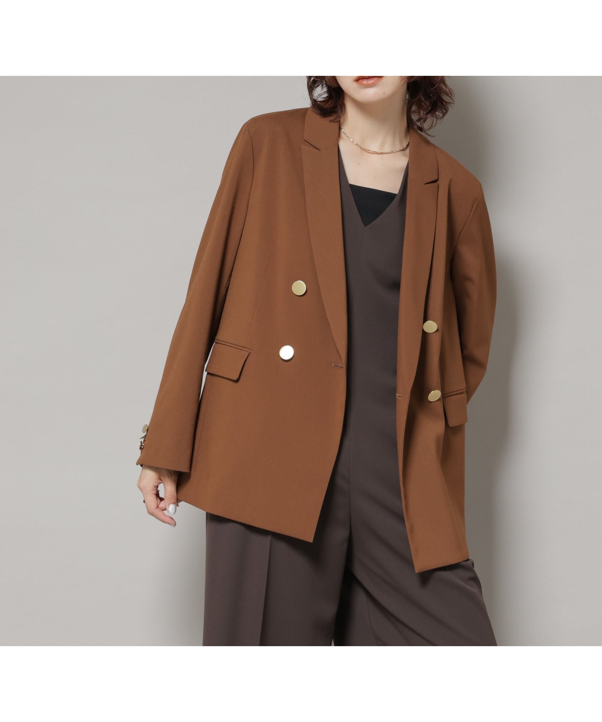 【ナノ ユニバース/nano universe】のドライウェザーストレッチダブルジャケット(セットアップ可) インテリア・キッズ・メンズ・レディースファッション・服の通販 founy(ファニー)  ファッション Fashion レディースファッション Fashion for Women アウター Coat / Outerwear Collection レディースジャケット・軽アウター Jackets ウォッシャブル Machine Washable ジャケット Jacket, Outerwear セットアップ Set-Up, Coordinated Outfit ダブル Double, Double-Breasted トレンド Trend, Trending Now 定番 Standard, Basic Item マニッシュ Mannish, Boyish おすすめ Recommended / Our Picks 2025年 2025 2025-2026秋冬・A/W Autumn/Winter 2025–26 AW25–26 ブラウン|ID: prp329100004678986 ipo3291000000034357463