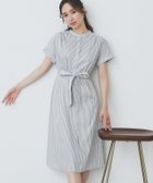 【インデックス/INDEX】の《XS-LLサイズ》マルチストライプシャツワンピース【洗濯機洗い可/イージーアイロン/防シワ】 アイボリー|ID: prp329100004679064 ipo3291000000033801959
