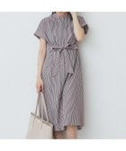 【インデックス/INDEX】の《XS-LLサイズ》マルチストライプシャツワンピース【洗濯機洗い可/イージーアイロン/防シワ】 ボルドー|ID: prp329100004679064 ipo3291000000033801961