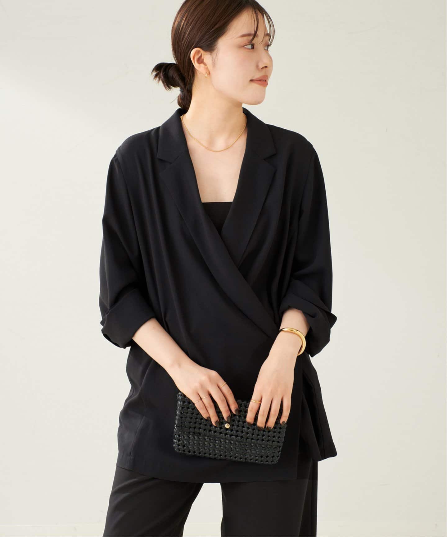 【プラージュ/Plage】の《追加》Cache Coeur ジャケット インテリア・キッズ・メンズ・レディースファッション・服の通販 founy(ファニー) 　ファッション　Fashion　レディースファッション　Fashion for Women　アウター　Coat / Outerwear Collection　レディースジャケット・軽アウター　Jackets　カシュクール　Wrap Design　カーディガン　Cardigan, Knitwear　ジャケット　Jacket, Outerwear　フロント　Front, Front Design　エレガント 上品　Elegant　人気　Popular, Best Seller　ブラック|ID: prp329100004679113 ipo3291000000033802218