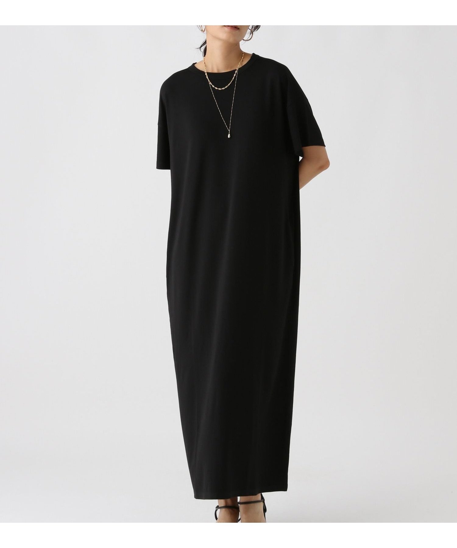 【エルーラ/Elura】のひやっとタッチ半袖ワンピース/590109 人気、トレンドファッション・服の通販 founy(ファニー) 　ファッション　Fashion　レディースファッション　Fashion for Women　ワンピース　Dresses　シンプル　Simple, Minimal　ストレート　Straight, Straight Cut　エレガント 上品　Elegant　半袖　Short Sleeve, Half Sleeve　夏　Summer　 other-1|ID: prp329100004679175 ipo3291000000033802510