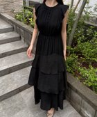 【ジュノア/JUNOAH】の楊柳シフォンバックレースアップワンピース 人気、トレンドファッション・服の通販 founy(ファニー) ファッション Fashion レディースファッション Fashion for Women ワンピース Dresses thumbnail ブラック|ID: prp329100004679195 ipo3291000000033802590