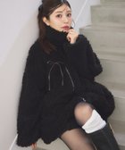 【ナイスクラップ/NICE CLAUP】の【リバイバル】リボンボアブルゾン/リボン取り外し可能 ブラック|ID: prp329100004679212 ipo3291000000034284063