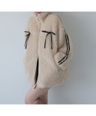 【ナイスクラップ/NICE CLAUP】の【リバイバル】リボンボアブルゾン/リボン取り外し可能 ベージュ|ID: prp329100004679212 ipo3291000000034284064