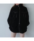 【ナイスクラップ/NICE CLAUP】の【リバイバル】リボンボアブルゾン/リボン取り外し可能 ブラック|ID: prp329100004679212 ipo3291000000034499340