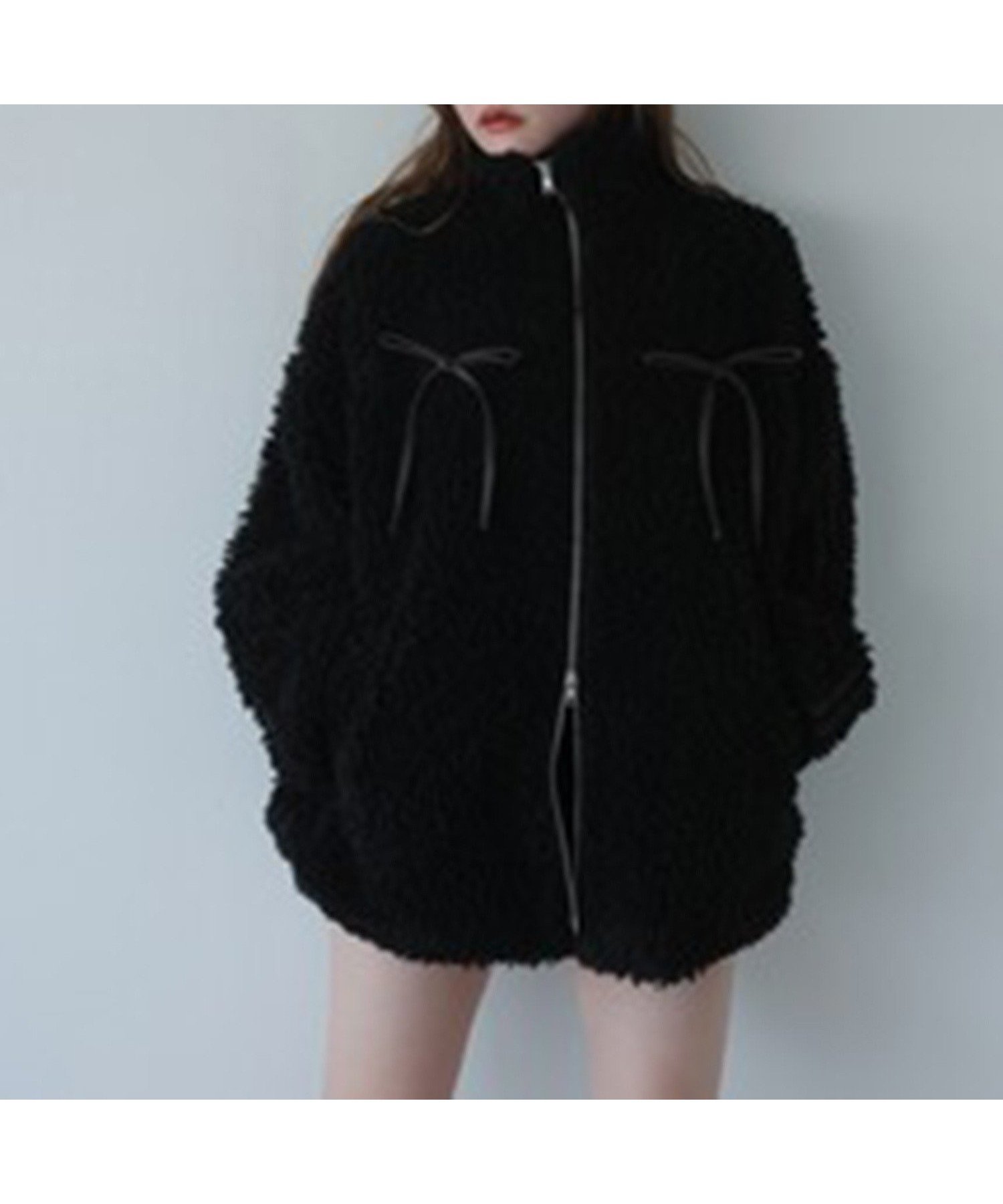 【ナイスクラップ/NICE CLAUP】の【リバイバル】リボンボアブルゾン/リボン取り外し可能 インテリア・キッズ・メンズ・レディースファッション・服の通販 founy(ファニー) 　ファッション　Fashion　レディースファッション　Fashion for Women　アウター　Coat / Outerwear Collection　ブルゾンジャケット・スポーティアウター　Blouson Jackets　2025年　2025　2025-2026秋冬・A/W　Autumn/Winter 2025–26 AW25–26　冬　Winter / This Winter　おすすめ　Recommended / Our Picks　カーディガン　Cardigan, Knitwear　ジャケット　Jacket, Outerwear　スウェット / スエット　Sweatshirt, Sweatwear　スタンド　Stand Collar, Upright Stand　デニム　Denim, Jeans Material　ボトム　Bottoms, Lower Wear　マフラー　Scarf, Muffler　リボン　Ribbon, Bow　ブラック|ID: prp329100004679212 ipo3291000000034499340