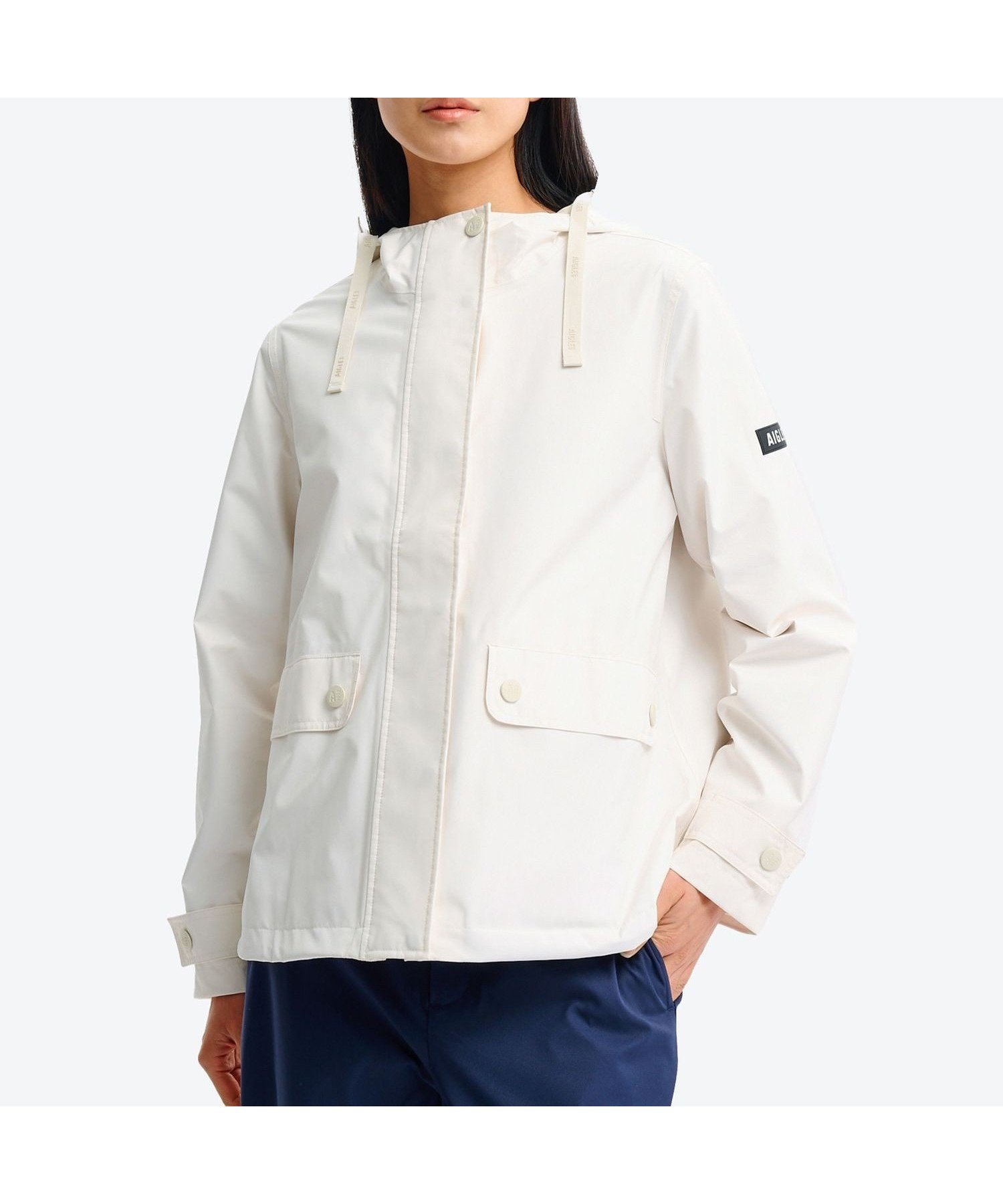 【エーグル/AIGLE】のGORE-TEX ゴアテックス 防水 防風性 透湿性 2レイヤーフーデッドジャケット RP インテリア・キッズ・メンズ・レディースファッション・服の通販 founy(ファニー) 　ファッション　Fashion　レディースファッション　Fashion for Women　アウター　Coat / Outerwear Collection　レディースジャケット・軽アウター　Jackets　アウトドア　Outdoor Clothing　ドローコード　Drawcord, Drawstring Cord　ハンド　Hand, Handmade　ポケット　Pocket, Pocket Detail　ビジネス 仕事 通勤　Business / Work / Commuting　ナチュラル|ID: prp329100004679217 ipo3291000000033925650