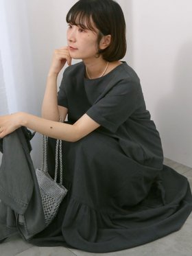 【サマンサモスモス/Samansa Mos2】のリネンタッチマキシティアードワンピース 人気、トレンドファッション・服の通販 founy(ファニー) ファッション Fashion レディースファッション Fashion for Women ワンピース Dresses シンプル Simple, Minimal マキシ Maxi, Full Length エレガント 上品 Elegant |ID:prp329100004679253