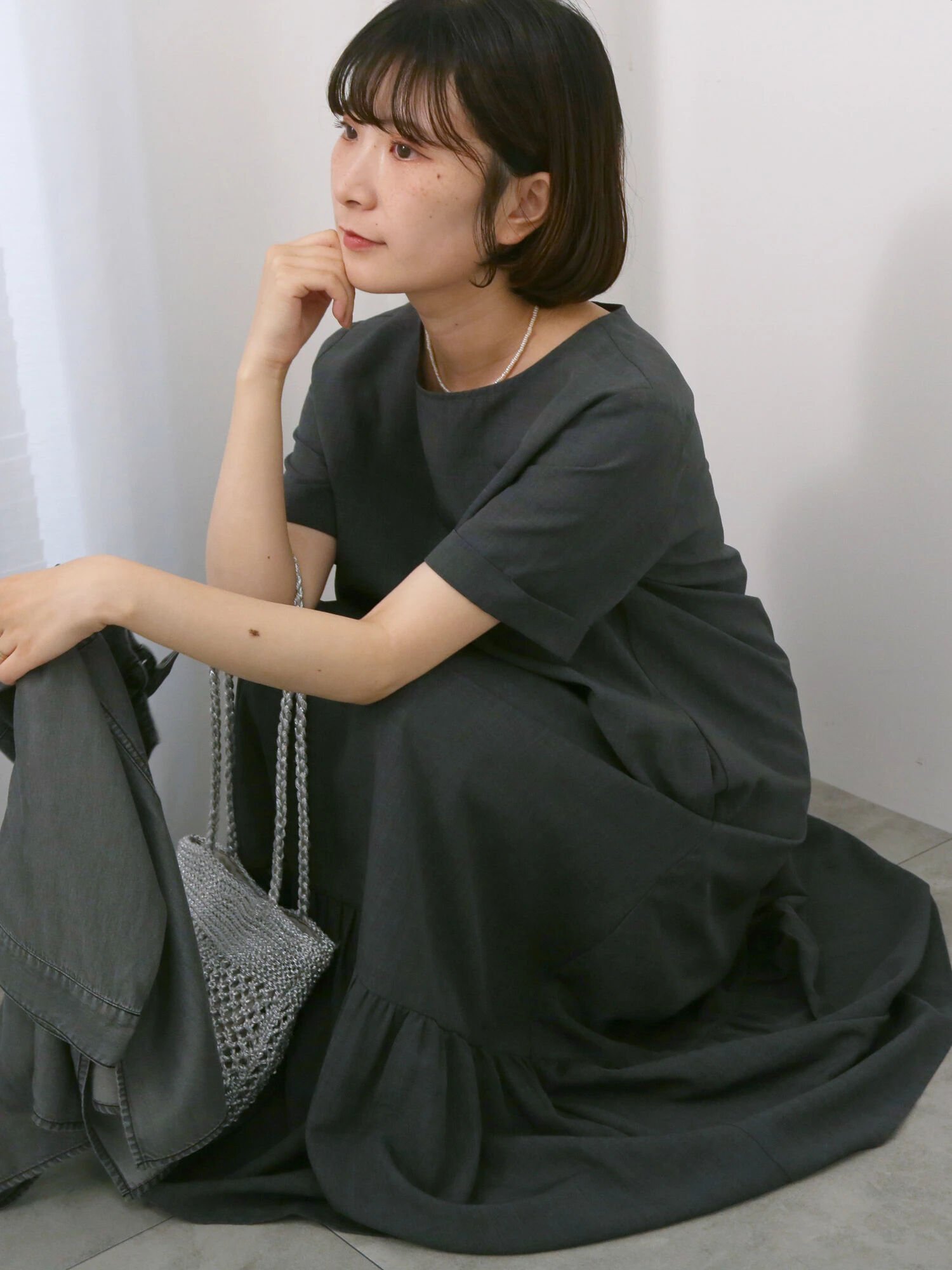 【サマンサモスモス/Samansa Mos2】のリネンタッチマキシティアードワンピース 人気、トレンドファッション・服の通販 founy(ファニー) 　ファッション　Fashion　レディースファッション　Fashion for Women　ワンピース　Dresses　シンプル　Simple, Minimal　マキシ　Maxi, Full Length　エレガント 上品　Elegant　 other-1|ID: prp329100004679253 ipo3291000000033802818