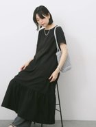 【サマンサモスモス/Samansa Mos2】のリネンタッチマキシティアードワンピース 人気、トレンドファッション・服の通販 founy(ファニー) ファッション Fashion レディースファッション Fashion for Women ワンピース Dresses シンプル Simple, Minimal マキシ Maxi, Full Length エレガント 上品 Elegant thumbnail ブラック|ID: prp329100004679253 ipo3291000000033802823