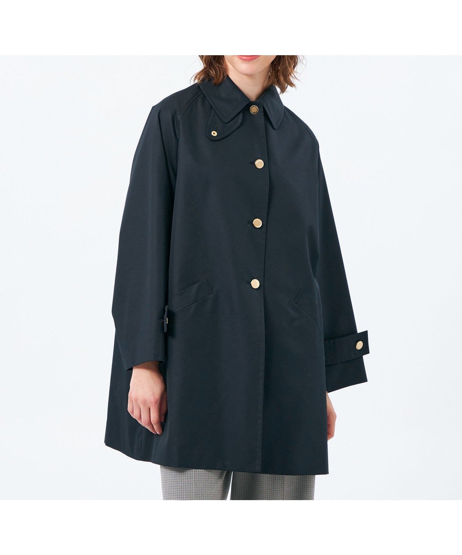 【マッキントッシュ フィロソフィー/MACKINTOSH PHILOSOPHY】の【WELBURY(ウェルベリー)】シャンブレーギャバジン インテリア・キッズ・メンズ・レディースファッション・服の通販 founy(ファニー) 　ファッション　Fashion　レディースファッション　Fashion for Women　おすすめ　Recommended / Our Picks　シャンブレー　Chambray, Denim-Like Fabric　ショート　Short, Short Length　フォルム　Silhouette, Form　モダン　Modern, Contemporary　リュクス　Luxury, Elegant, High-End, Chic　人気　Popular, Best Seller　春　Spring　秋　Autumn　ネイビー|ID: prp329100004680992 ipo3291000000033891458