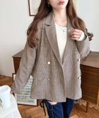 【モーメントプラス/moment+ / MEN】のマットゴールド釦グレンチェックダブルテーラードジャケット 人気、トレンドファッション・服の通販 founy(ファニー) ファッション Fashion メンズファッション Fashion for Men クラシカル Classical, Vintage-Inspired シンプル Simple, Minimal ジャケット Jacket, Outerwear スニーカー Sneakers, Trainers セットアップ Set-Up, Coordinated Outfit ダウン Down, Puffer ダブル Double, Double-Breasted チェック Check, Plaid, Tartan デスク Desk, Work Desk デニム Denim, Jeans Material バランス Balance, Style Balance フォーマル Formal, Dressy ポケット Pocket, Pocket Detail ワーク Workwear, Utility Style エレガント 上品 Elegant ビジネス 仕事 通勤 Business / Work / Commuting thumbnail ブラウン|ID: prp329100004681071 ipo3291000000033810099