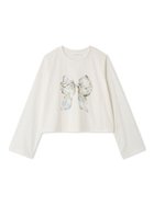 【スナイデル ホーム/SNIDEL HOME】の【5th Anniversary】カットロングTシャツ 人気、トレンドファッション・服の通販 founy(ファニー) ファッション Fashion レディースファッション Fashion for Women トップス・カットソー Cut & Sew Tops シャツ・ブラウス・オフィスカジュアル Elegant Blouses & Button-Ups ロングTシャツ・Tシャツ Longline T-Shirts & Tees おすすめ Recommended / Our Picks お家時間・ステイホーム Stay Home / At Home とろみ Fluid, Flowy Fabric なめらか Smooth, Silky Texture カットソー Cut and Sewn Top コレクション Collection, Seasonal Line バランス Balance, Style Balance フラワー Flower, Floral プリント Print, Printed Pattern リボン Ribbon, Bow ロング Long, Long-Length 人気 Popular, Best Seller 秋 Autumn 長袖 Long Sleeve, Full Sleeve thumbnail WHT[001]|ID: prp329100004681084 ipo3291000000033810168