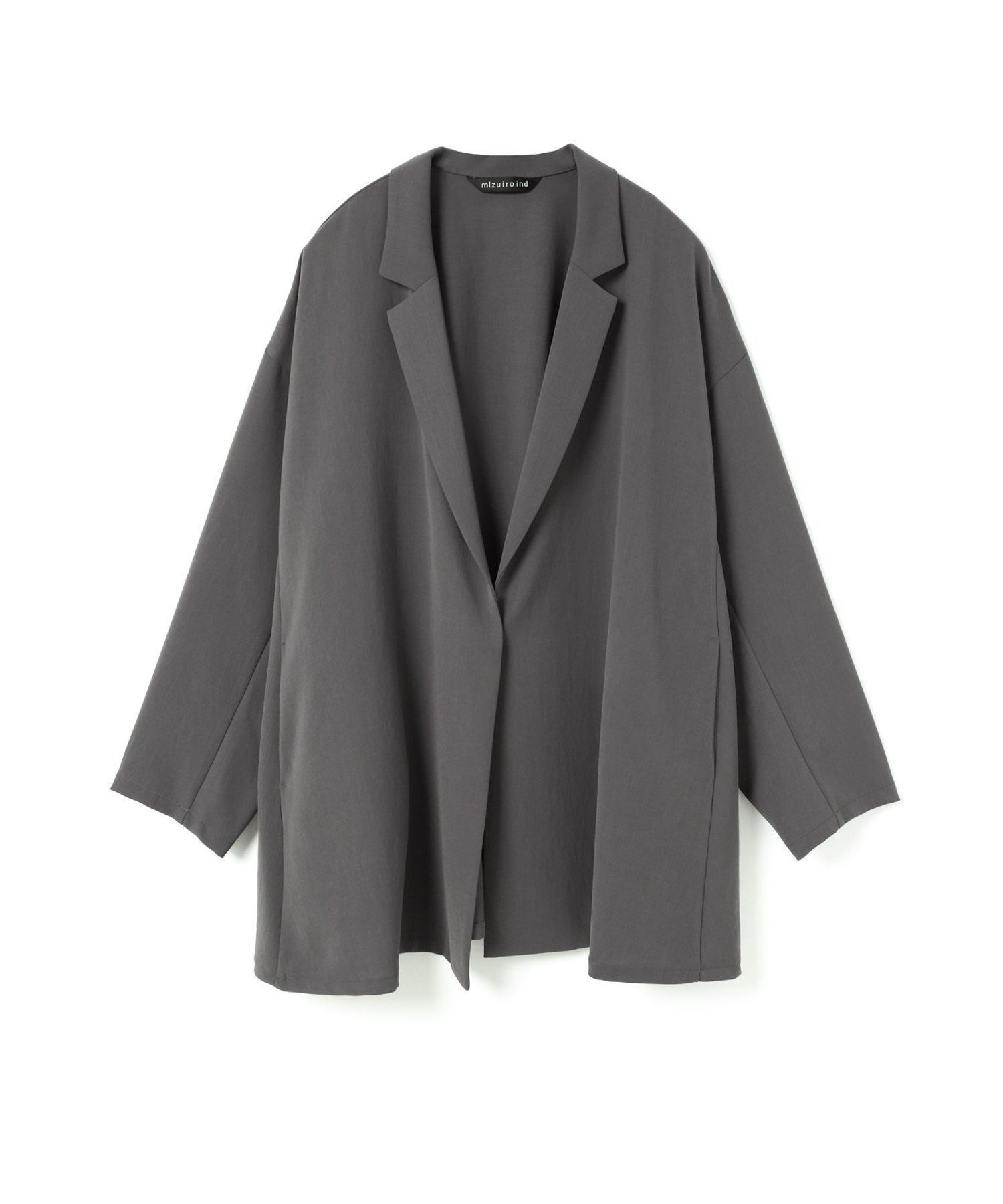 【マーコート/MARcourt】のmizuiro ind テーラードシャツジャケット インテリア・キッズ・メンズ・レディースファッション・服の通販 founy(ファニー) 　ファッション　Fashion　レディースファッション　Fashion for Women　アウター　Coat / Outerwear Collection　レディースジャケット・軽アウター　Jackets　オケージョン　Occasion Wear　セットアップ　Set-Up, Coordinated Outfit　フレア　Flare, Flared　ポケット　Pocket, Pocket Detail　エレガント 上品　Elegant　人気　Popular, Best Seller　夏　Summer　春　Spring　S/S・春夏　SS, Spring/Summer, Warm Season　無地　Plain, Solid Color　A/W・秋冬　Autumn/Winter　長袖　Long Sleeve, Full Sleeve　グレー|ID: prp329100004681110 ipo3291000000033810303