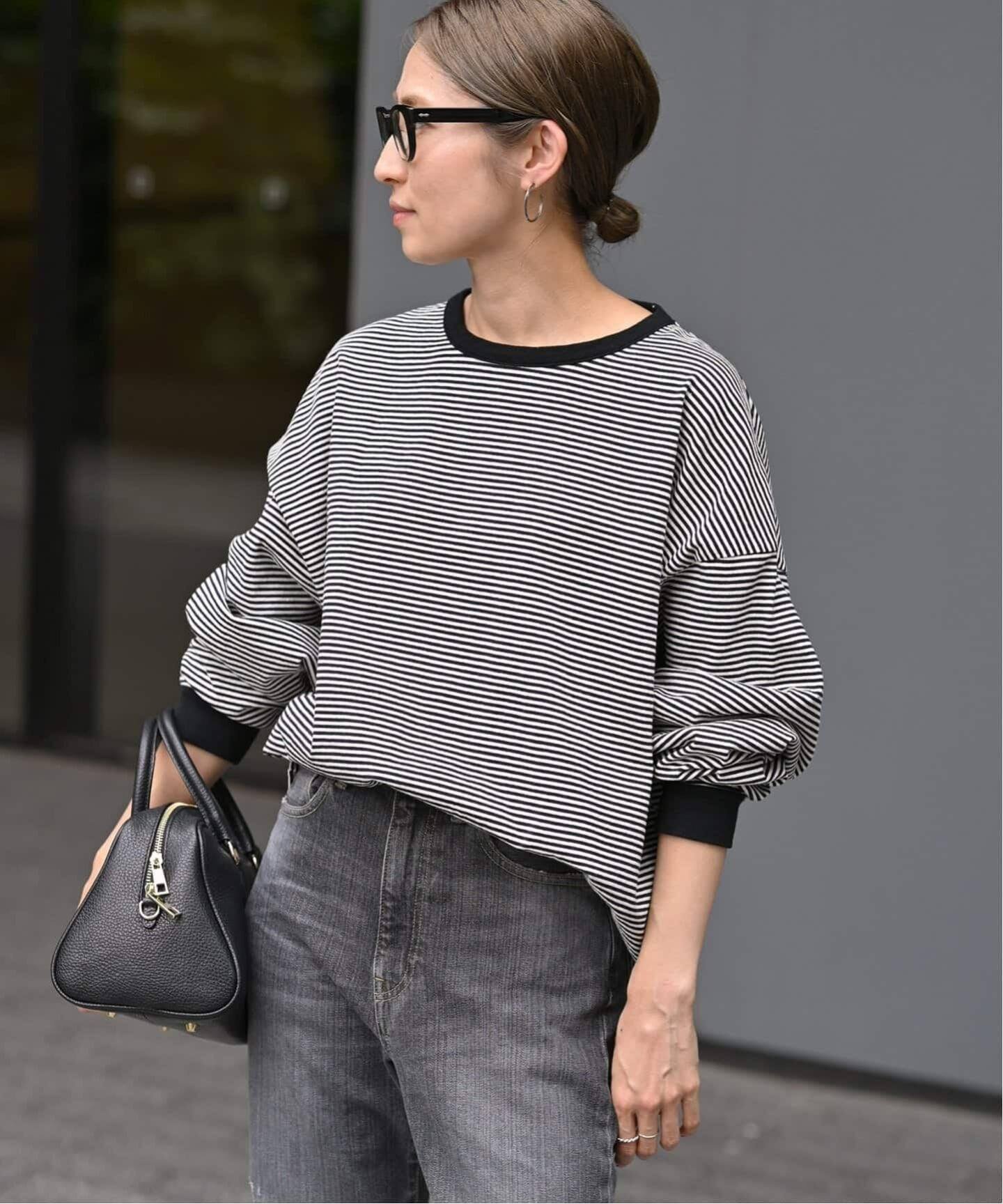 【フレームワーク/FRAMeWORK】の≪追加≫ミジンボーダーロンT インテリア・キッズ・メンズ・レディースファッション・服の通販 founy(ファニー) 　ファッション　Fashion　レディースファッション　Fashion for Women　トップス・カットソー　Cut & Sew Tops　ロングTシャツ・Tシャツ　Longline T-Shirts & Tees　ベーシック　Basic, Essential　ボーダー　Border, Stripe　ワイド　Wide, Wide Fit　定番　Standard, Basic Item　ネイビー|ID: prp329100004681130 ipo3291000000034635020