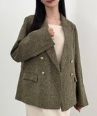【ジュノア/JUNOAH】のCENEA 薄手ツイードテーラードジャケット 人気、トレンドファッション・服の通販 founy(ファニー) ファッション Fashion レディースファッション Fashion for Women アウター Coat / Outerwear Collection レディースジャケット・軽アウター Jackets テーラードジャケット / 通勤・きれいめスタイル Tailored Jackets & Blazers thumbnail ブラウン|ID: prp329100004681164 ipo3291000000033810561