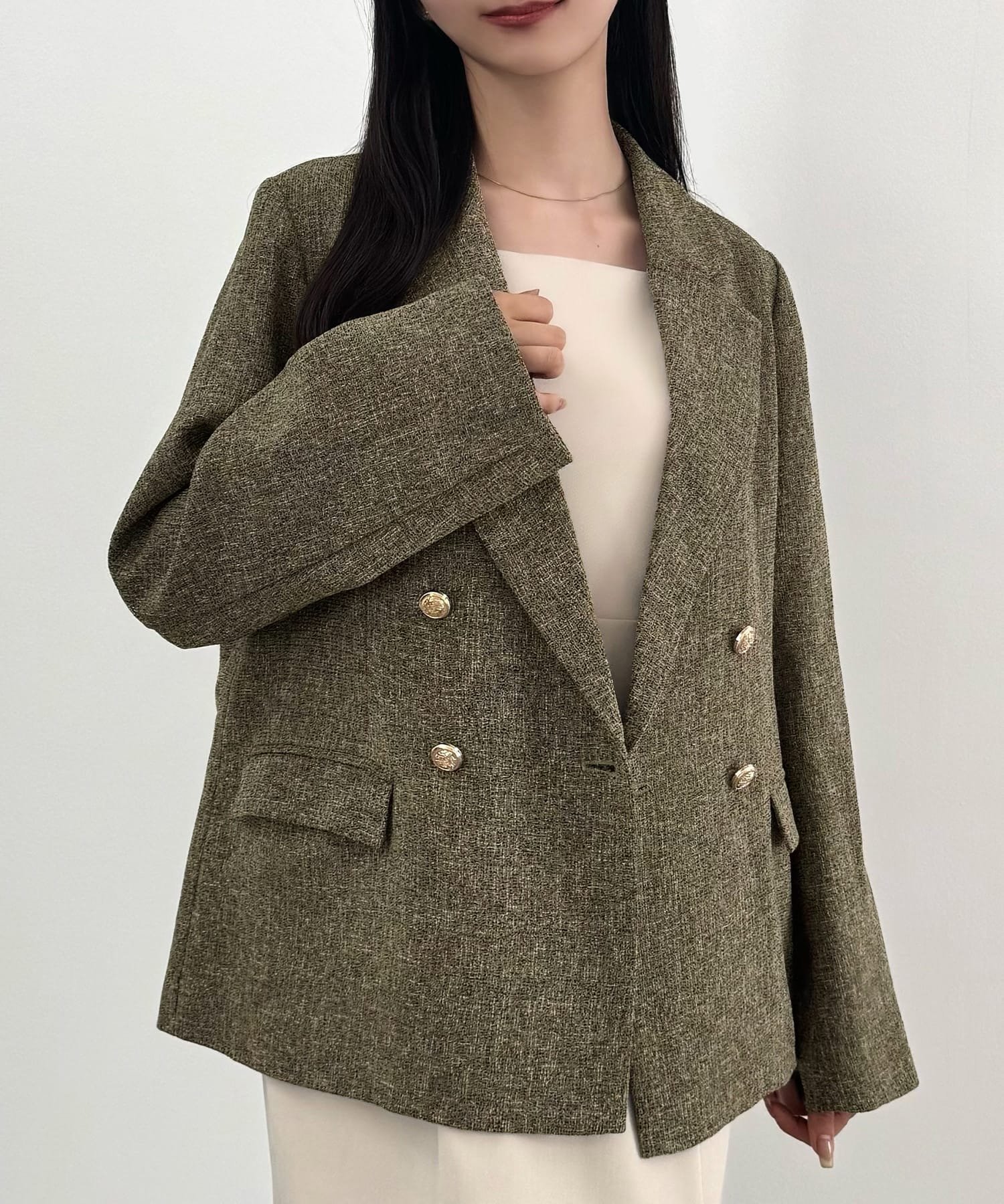 【ジュノア/JUNOAH】のCENEA 薄手ツイードテーラードジャケット インテリア・キッズ・メンズ・レディースファッション・服の通販 founy(ファニー) 　ファッション　Fashion　レディースファッション　Fashion for Women　アウター　Coat / Outerwear Collection　レディースジャケット・軽アウター　Jackets　テーラードジャケット / 通勤・きれいめスタイル　Tailored Jackets & Blazers　ブラウン|ID: prp329100004681164 ipo3291000000033810561