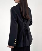【ジュノア/JUNOAH】のCENEA バックレースアップテーラードジャケット ブラック|ID: prp329100004681168 ipo3291000000033810578