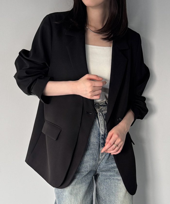 【ジュノア/JUNOAH】の【チェック/無地】レイヤードデザインテーラードジャケット インテリア・キッズ・メンズ・レディースファッション・服の通販 founy(ファニー) https://founy.com/ ファッション Fashion レディースファッション Fashion for Women アウター Coat / Outerwear Collection レディースジャケット・軽アウター Jackets テーラードジャケット / 通勤・きれいめスタイル Tailored Jackets & Blazers チェック Check, Plaid, Tartan 無地 Plain, Solid Color |ID: prp329100004681182 ipo3291000000033810649