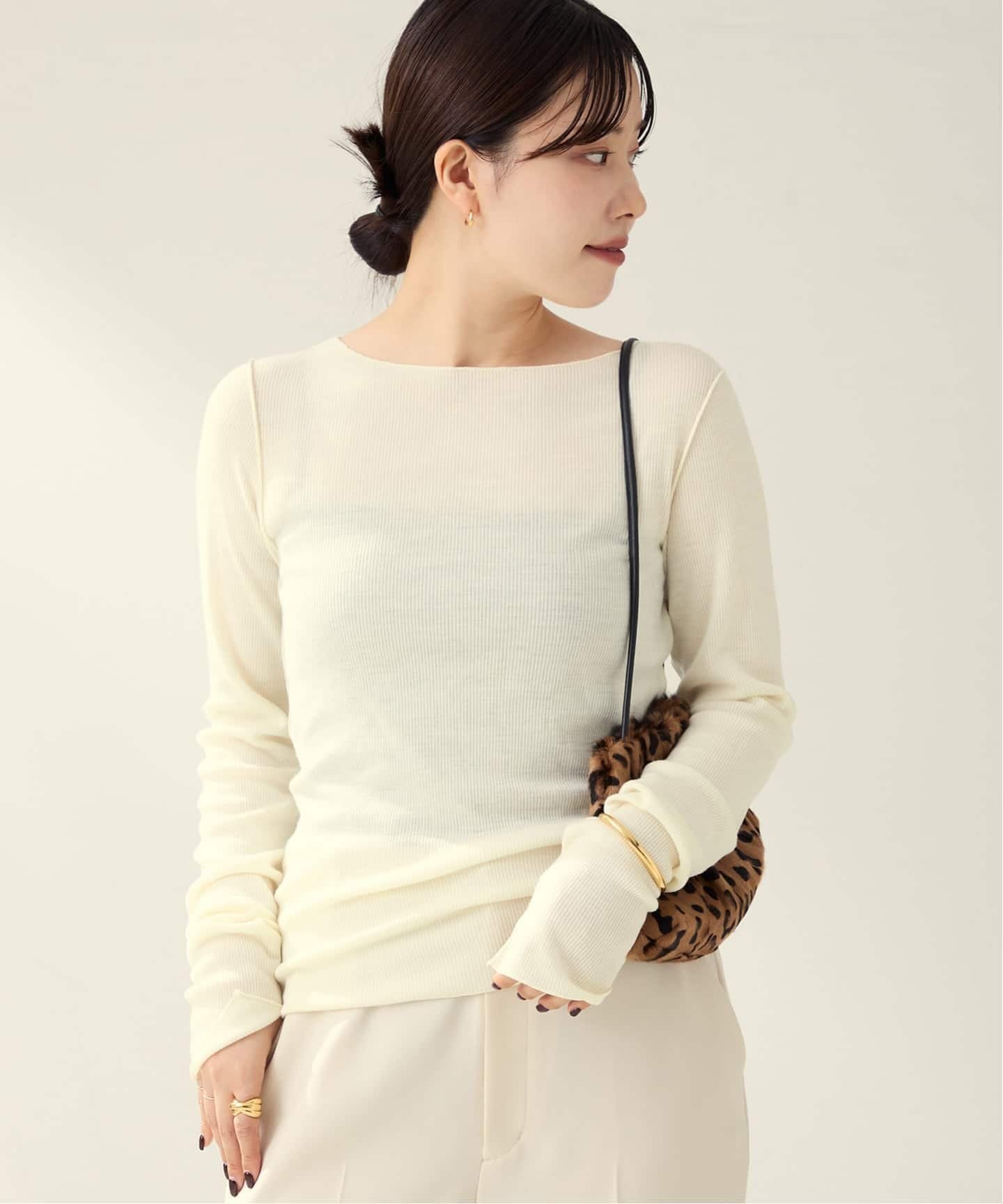 【プラージュ/Plage】の《追加 》super100s Jersey boat/N プルオーバー インテリア・キッズ・メンズ・レディースファッション・服の通販 founy(ファニー) 　ファッション　Fashion　レディースファッション　Fashion for Women　トップス・カットソー　Cut & Sew Tops　カジュアルプルオーバー・ニットトップス　Pullovers & Knit Tops / Casual Pullovers　カットソー　Cut and Sewn Top　スリット　Slit, Slit Detail　フィット　Fit, Slim Fit　ホワイト|ID: prp329100004681206 ipo3291000000033810766